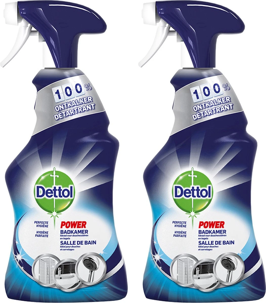 Dettol Allesreiniger Spray Power & Fresh - Badkamer - 500ml X2 3 Dettol Allesreiniger Spray Power & Fresh - Badkamer - 500ml X2