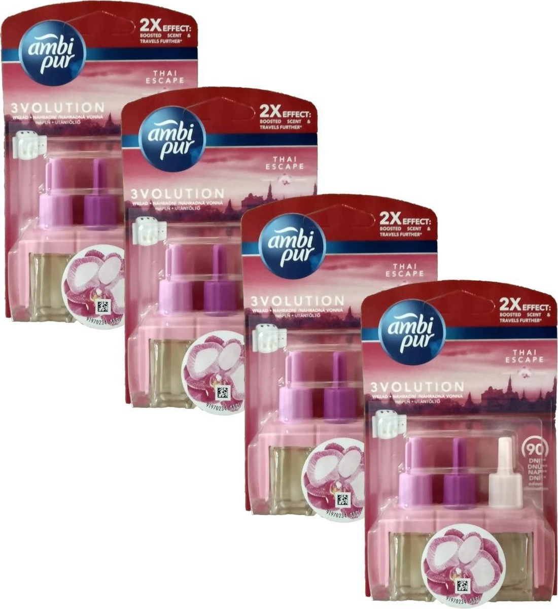 Ambi Pur Luchtverfrisser Navulling 3Volution Thai Orchidee 4 X 20 Ml 4 Ambi Pur Luchtverfrisser Navulling 3Volution Thai Orchidee 4 X 20 Ml - Afbeelding 2