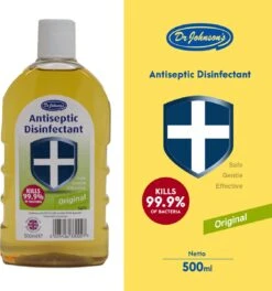 Dr Johnsons Ontsmettingsmiddel - 6 X 500ml Voordeelverpakking - Dettol Antiseptic Alternatief -Schoonmaakmiddelen 1124x1200