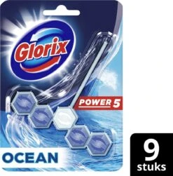 Glorix Power 5 Toiletblokken - Ocean - 9 Stuks - Halfjaarbox - Voordeelverpakking -Schoonmaakmiddelen 1180x1200 3