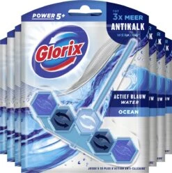 Glorix Power 5+ Ocean Toiletblokken - 7 Stuks - Voordeelverpakking -Schoonmaakmiddelen 1195x1200