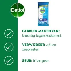 Dettol - Power & Fresh - Schoonmaakdoekjes - Oceaanfris - 4 X 80 Doekjes 11 Dettol - Power & Fresh - Schoonmaakdoekjes - Oceaanfris - 4 X 80 Doekjes -Schoonmaakmiddelen 1199x1200 1