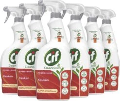 Cif CleanBoost Power & Shine Keuken Spray - 6 X 750 Ml - Voordeelverpakking -Schoonmaakmiddelen 1200x1008
