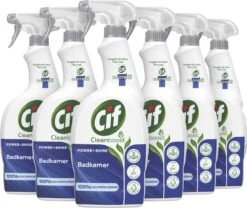 Cif CleanBoost Power & Shine Badkamer Spray - 6 X 750 Ml - Voordeelverpakking -Schoonmaakmiddelen 1200x1009
