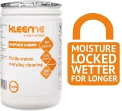 Schoonmaakdoekjes - Ontsmettingsdoekjes - Desinfectiedoekjes - Desinfectie Doekjes - KleenMe - Alcohol Doekjes - Alcoholdoekjes - Allesreiniger Zachte Antibacteriële Alcohol Wipes- 100 Doekjes - Met Dispenser - 70% Alcohol - 185 X 110mm -Schoonmaakmiddelen 1200x1092