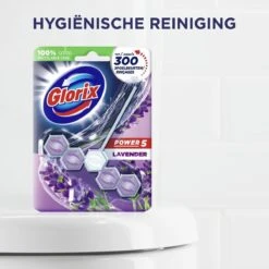 Glorix Power 5 Toiletblokken - Lavendel - 9 Stuks - Voordeelverpakking -Schoonmaakmiddelen 1200x1200 334