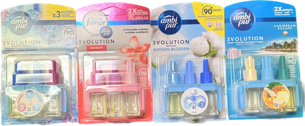 Ambi Pur 3Volution Navullingen Mix Pakket 3 Ambi Pur 3Volution Navullingen Mix Pakket