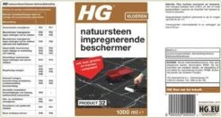 HG Natuursteen Impregnerende Beschermer (HG Product 32) - 1L - Tegen Het Intrekken Van Vuil - Ook Voor Granito En Marmer Composiet -Schoonmaakmiddelen 1200x640