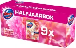 Glorix Aroma Lux Dahlia Flower & Dragonfruit - 9 Toiletblokken - Halfjaarbox - Voordeelverpakking -Schoonmaakmiddelen 1200x761