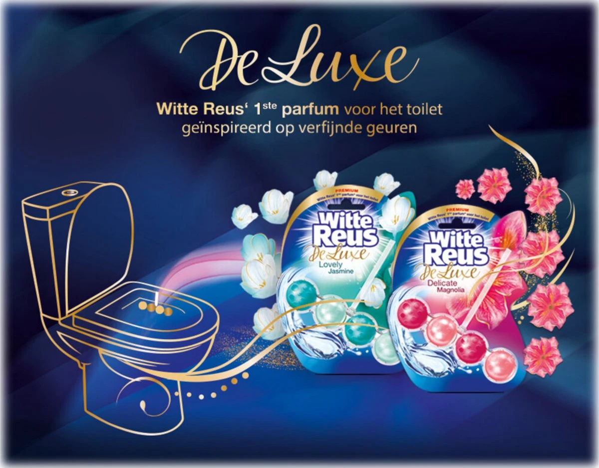 Witte Reus DeLuxe Toiletblok - Delicate Magnolia - WC Blokjes Voordeelverpakking - 10 Stuks 6 Witte Reus DeLuxe Toiletblok - Delicate Magnolia - WC Blokjes Voordeelverpakking - 10 Stuks - Afbeelding 4