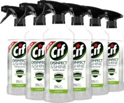 Cif Disinfect & Shine Original Desinfectie Spray - 6 X 500 Ml - Voordeelverpakking 14 Cif Disinfect & Shine Original Desinfectie Spray - 6 X 500 Ml - Voordeelverpakking -Schoonmaakmiddelen 1200x998