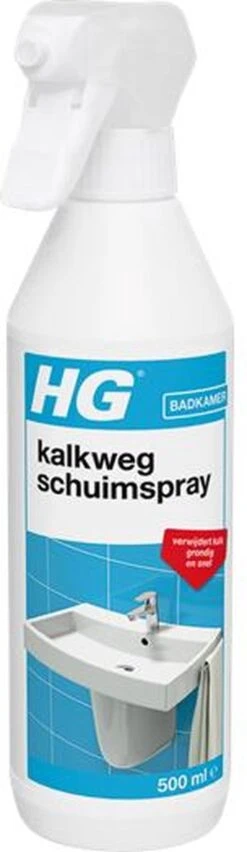 HG Kalkweg Schuimspray - 500ml - 100% Glans - Verwijdert En Voorkomt Kalk - Biologisch Afbreekbaar -Schoonmaakmiddelen 348x1200 1