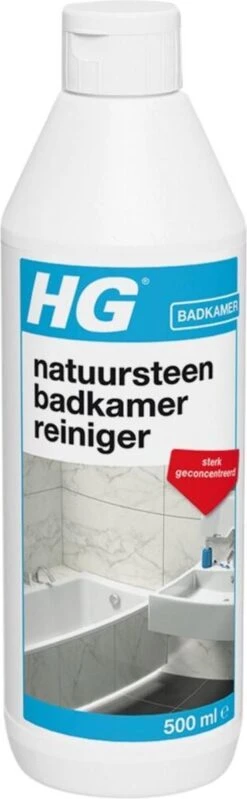 HG Natuursteen Badkamer Reiniger - 500ml - Ook Voor Marmer - Verwijdert Veilig Hardnekkig Vuil -Schoonmaakmiddelen 371x1200