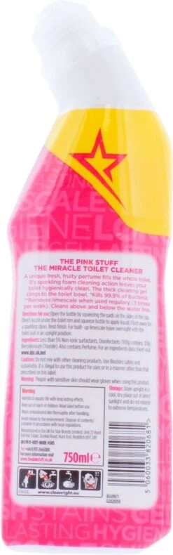 The Pink Stuff The Miracle Toilet Cleaner - Toiletreiniger - 750ml -Schoonmaakmiddelen 375x1200