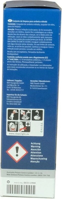 Bosch / Siemens Kookplaat Onderhoudsset - Onderhoudsset Voor Keramische Oppervlakken -Schoonmaakmiddelen 377x1200 2