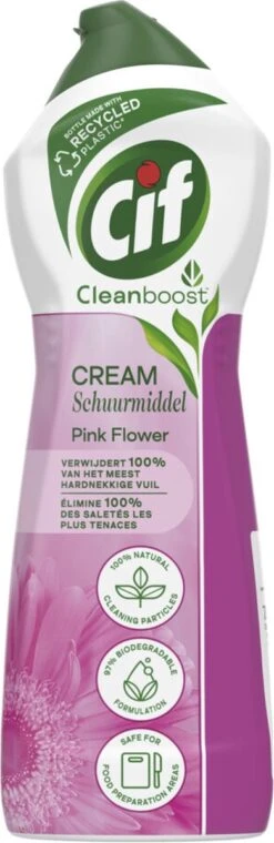 Cif CleanBoost Cream Pink Schuurmiddel - 8 X 750 Ml - Voordeelverpakking 17 Cif CleanBoost Cream Pink Schuurmiddel - 8 X 750 Ml - Voordeelverpakking -Schoonmaakmiddelen 390x1200 1