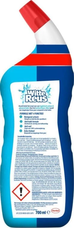 Witte Reus Toiletreiniger - Kracht Actief Gel Oceaan - Voordeelverpakking 10 X 700ml -Schoonmaakmiddelen 393x1200 4
