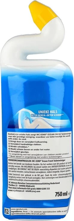 6x WC Eend Toiletreiniger Marine Wave 750 Ml -Schoonmaakmiddelen 405x1200