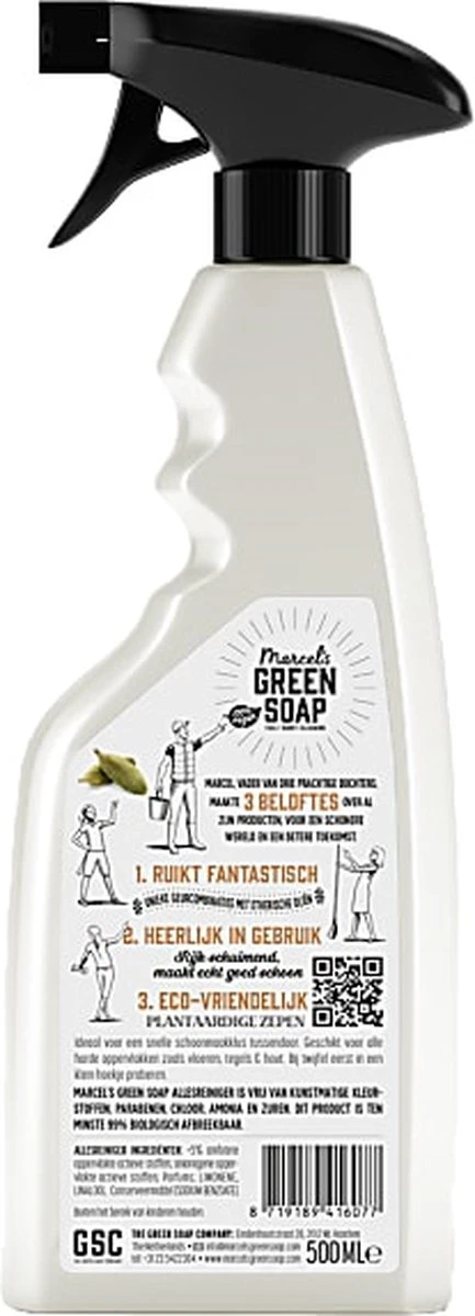 Marcel's Green Soap Allesreiniger Spray - Sandelhout & Kardemom - 500ML 5 Marcel's Green Soap Allesreiniger Spray - Sandelhout & Kardemom - 500ML - Afbeelding 3