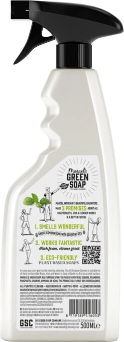 Marcel's Green Soap Allesreiniger Spray Basilicum & Vertivert Gras - 6 X 500 Ml -Schoonmaakmiddelen 436x1200