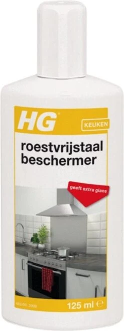 HG Roestvrijstaal Beschermer - 125ml - Snel En Eenvoudig - Laat RVS Weer Glanzen -Schoonmaakmiddelen 450x1200 1