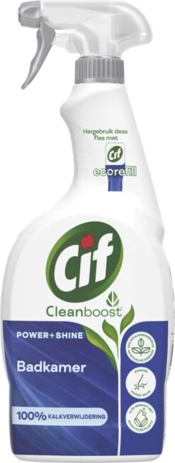 Cif CleanBoost Power & Shine Badkamer Spray - 6 X 750 Ml - Voordeelverpakking -Schoonmaakmiddelen 455x1200 1