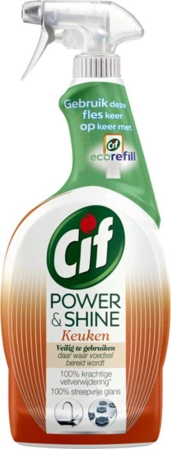Cif CleanBoost Power & Shine Keuken Spray - 6 X 750 Ml - Voordeelverpakking -Schoonmaakmiddelen 458x1200 1