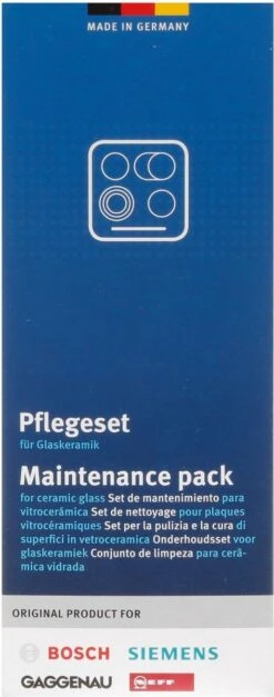 Bosch / Siemens Kookplaat Onderhoudsset - Onderhoudsset Voor Keramische Oppervlakken -Schoonmaakmiddelen 473x1200