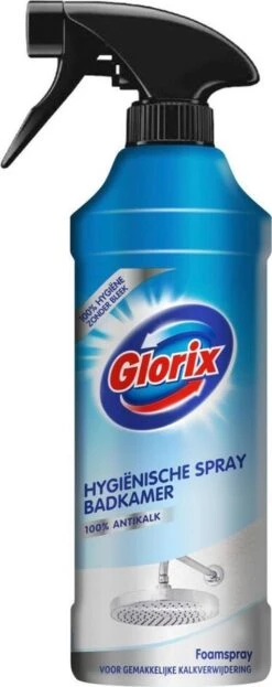 Glorix Hygiënische Badkamer Foamspray - 6 X 500 Ml - Voordeelverpakking -Schoonmaakmiddelen 476x1200