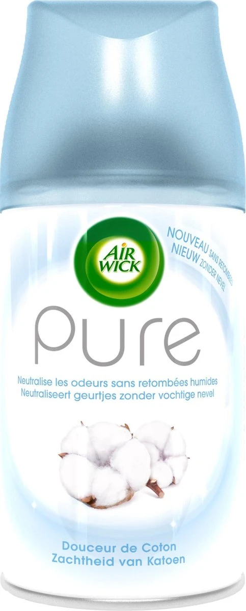 Air Wick Freshmatic Automatische Spray Luchtverfrisser - Pure Zachtheid Van Katoen Navulling - 3 Stuks - Voordeelverpakking 4 Air Wick Freshmatic Automatische Spray Luchtverfrisser - Pure Zachtheid Van Katoen Navulling - 3 Stuks - Voordeelverpakking - Afbeelding 2