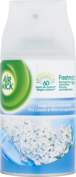 AIRWICK Freshmatic Automatische Spray Refill Frisse Linnen & Witte Bloemen Krimp - (3x250ml) 8 AIRWICK Freshmatic Automatische Spray Refill Frisse Linnen & Witte Bloemen Krimp - (3x250ml) -Schoonmaakmiddelen 519x1200 4