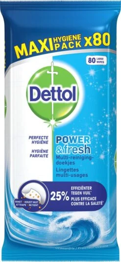 Dettol - Power & Fresh - Schoonmaakdoekjes - Oceaanfris - 4 X 80 Doekjes 13 Dettol - Power & Fresh - Schoonmaakdoekjes - Oceaanfris - 4 X 80 Doekjes -Schoonmaakmiddelen 556x1200