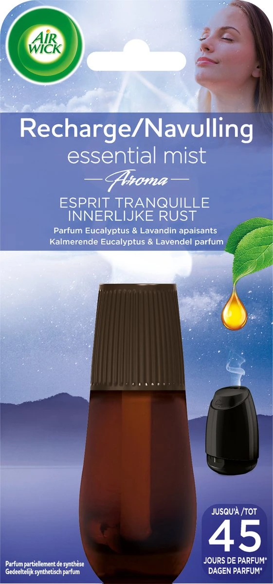 Air Wick Essential Mist Automatische Geurverspreider Luchtverfrisser - Innerlijke Rust - Navulling 3 Air Wick Essential Mist Automatische Geurverspreider Luchtverfrisser - Innerlijke Rust - Navulling