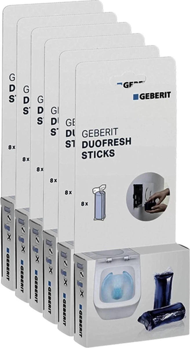 Geberit DuoFresh Sticks - 48 Stuks - Voordeelverpakking - Toilet/WC Blokjes Inbouwreservoir 4 Geberit DuoFresh Sticks - 48 Stuks - Voordeelverpakking - Toilet/WC Blokjes Inbouwreservoir - Afbeelding 2