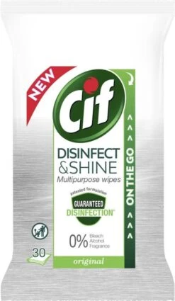 Cif Disinfect & Shine Wipes Original Desinfectie Schoonmaakdoekjes - 12 X 30 Doekjes - Voordeelverpakking 27 Cif Disinfect & Shine Wipes Original Desinfectie Schoonmaakdoekjes - 12 X 30 Doekjes - Voordeelverpakking -Schoonmaakmiddelen 697x1200 1