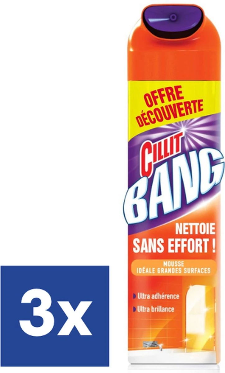 Cillit Bang Active Mousse Badkamer - 3 X 600 Ml 3 Cillit Bang Active Mousse Badkamer - 3 X 600 Ml