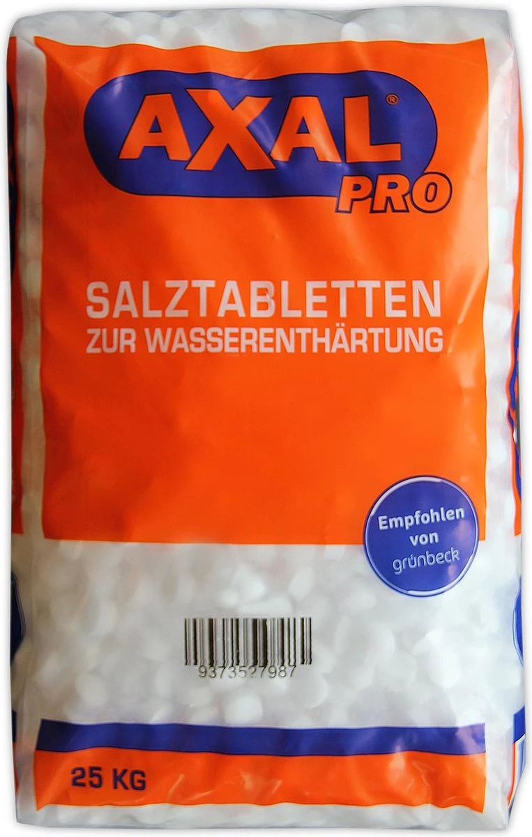 Axal Pro - Regenererend Zout In Tabletvorm - 25 Kg - Voor Waterontharding. 3 Axal Pro - Regenererend Zout In Tabletvorm - 25 Kg - Voor Waterontharding.