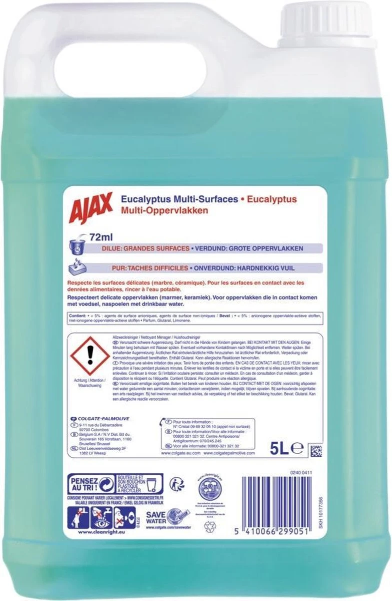 Ajax® Ajax Allesreiniger Eucalyptus 4 Ajax® Ajax Allesreiniger Eucalyptus - Afbeelding 2