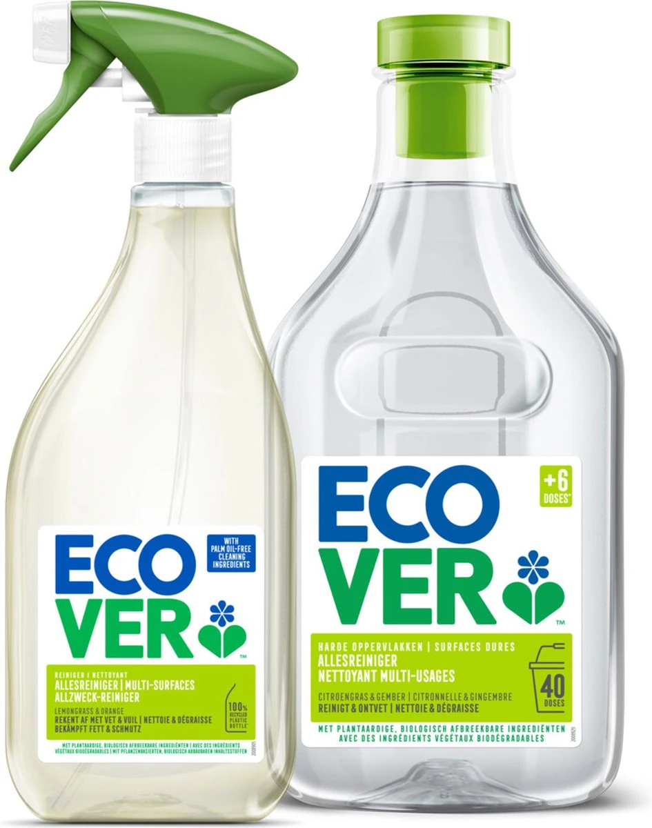 Ecover - Allesreiniger - Citroengras & Gember - Voordeelverpakking 6 X 1 L 5 Ecover - Allesreiniger - Citroengras & Gember - Voordeelverpakking 6 X 1 L - Afbeelding 3